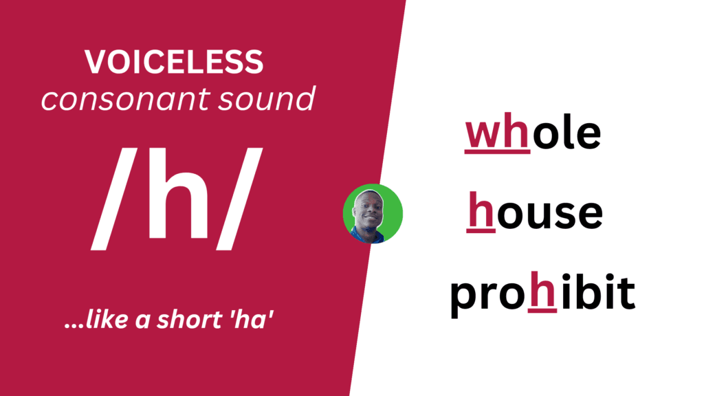 Voiceless consonant sound /h/