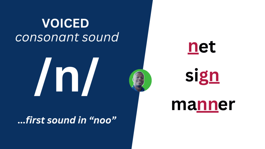 Voiced consonant sound /n/