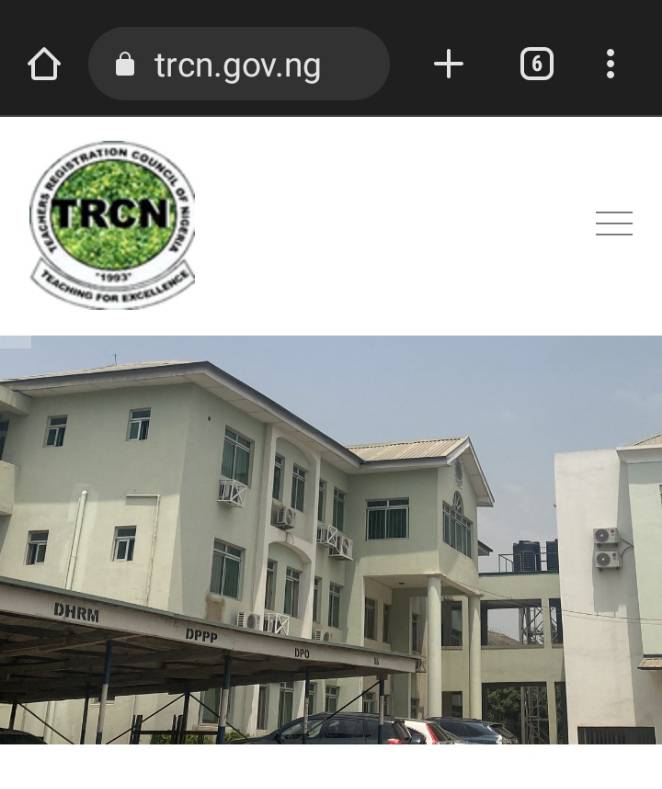TRCN website homepage