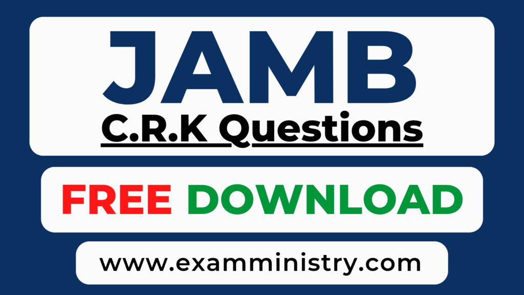 JAMB CRK past questions PDF