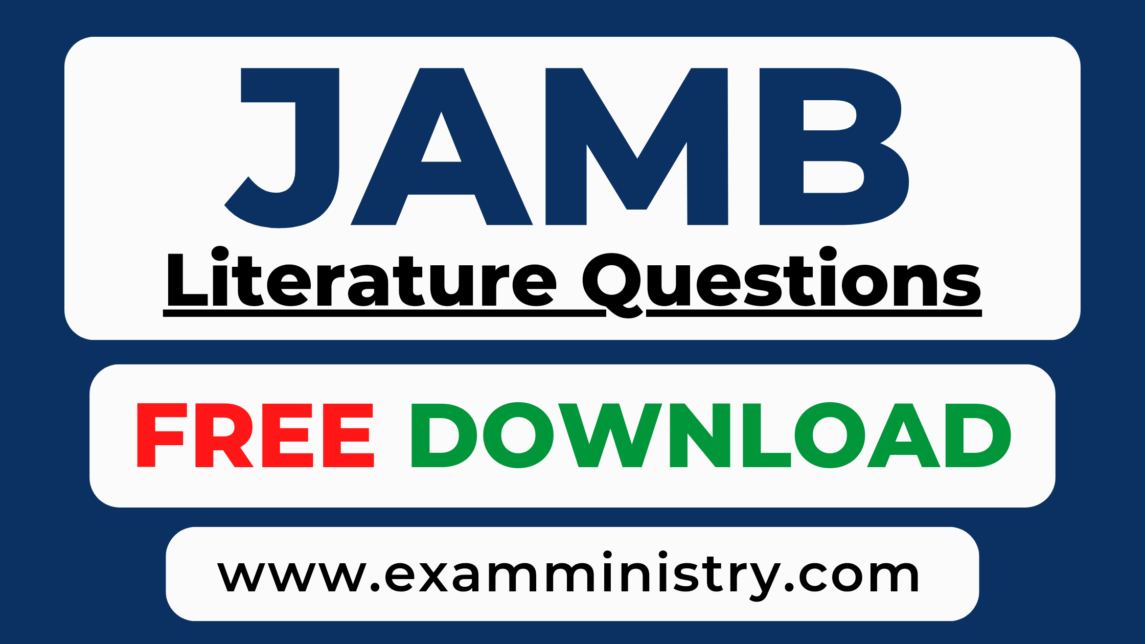 jamb literature past questions pdf