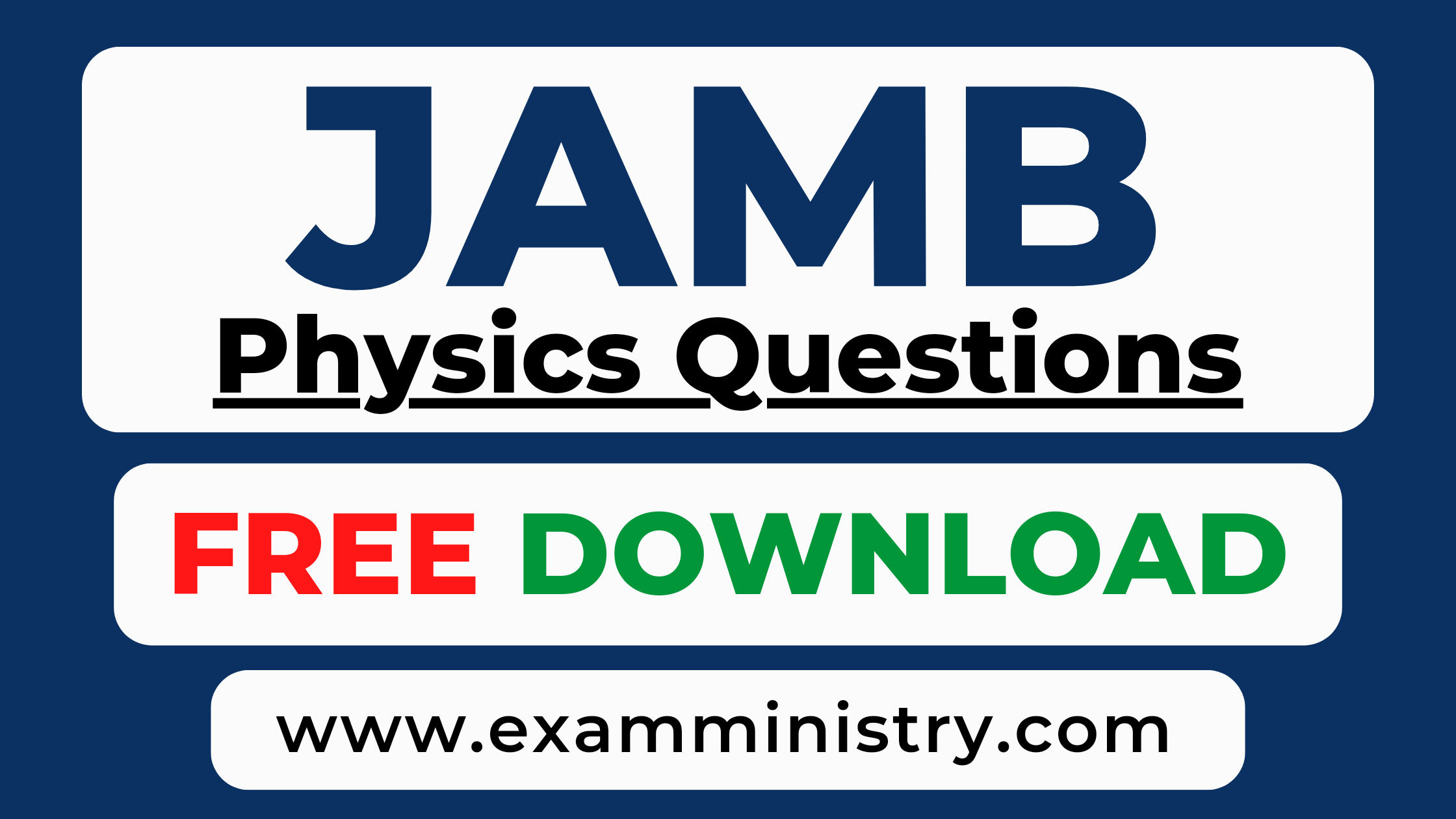 jamb physics past questions pdf