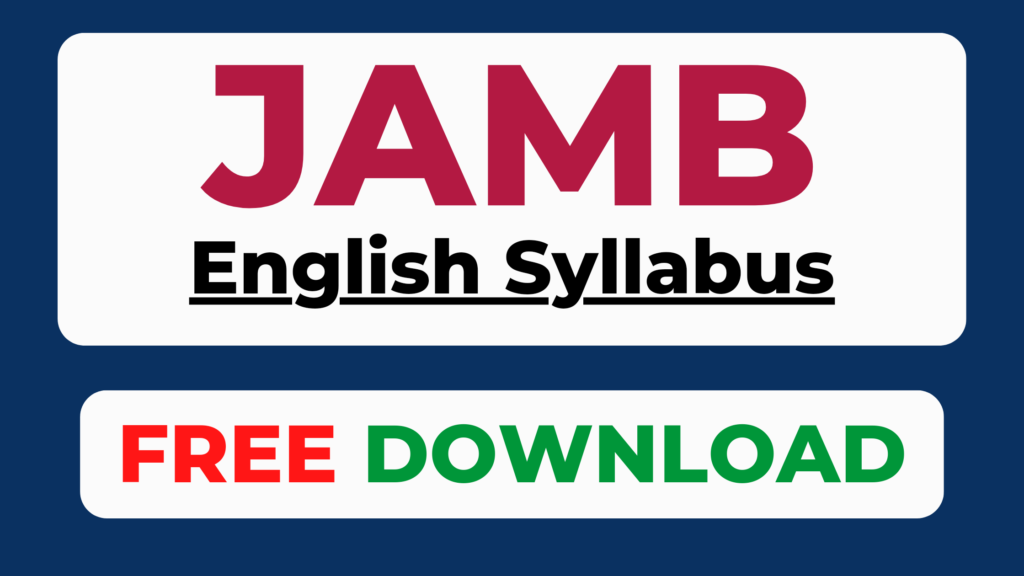 JAMB syllabus for English PDF download 