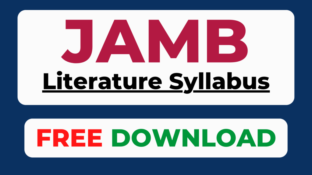JAMB Literature syllabus PDF download 